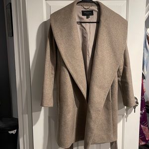 Tan wool wrap coat
